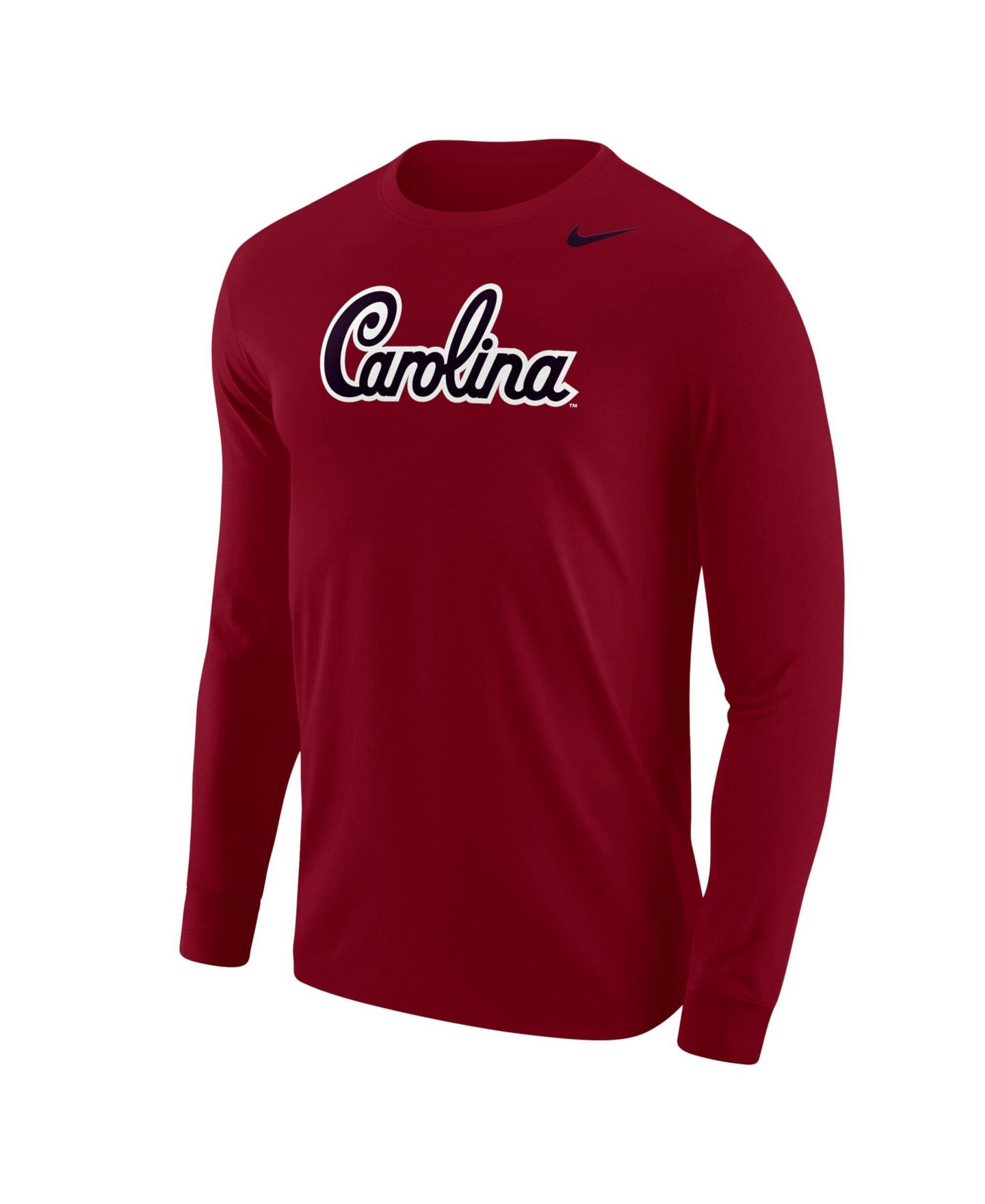Мужская футболка Nike Garnet South Carolina Gamecocks Script Long Sleeve — фото 2