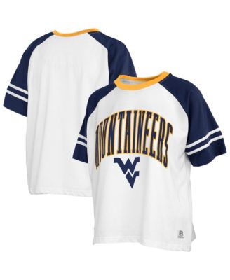 Women's  White West Virginia Mountaineers Sky Colorblock T-Shirt