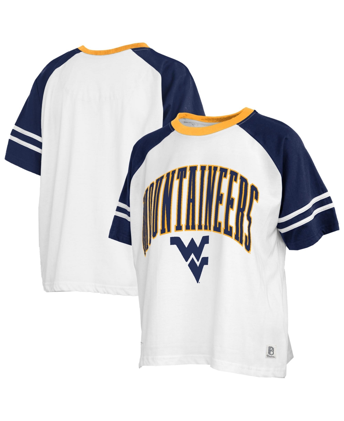 Pressbox Women's West Virginia Mountaineers Colorblock Oversized T-Shirt