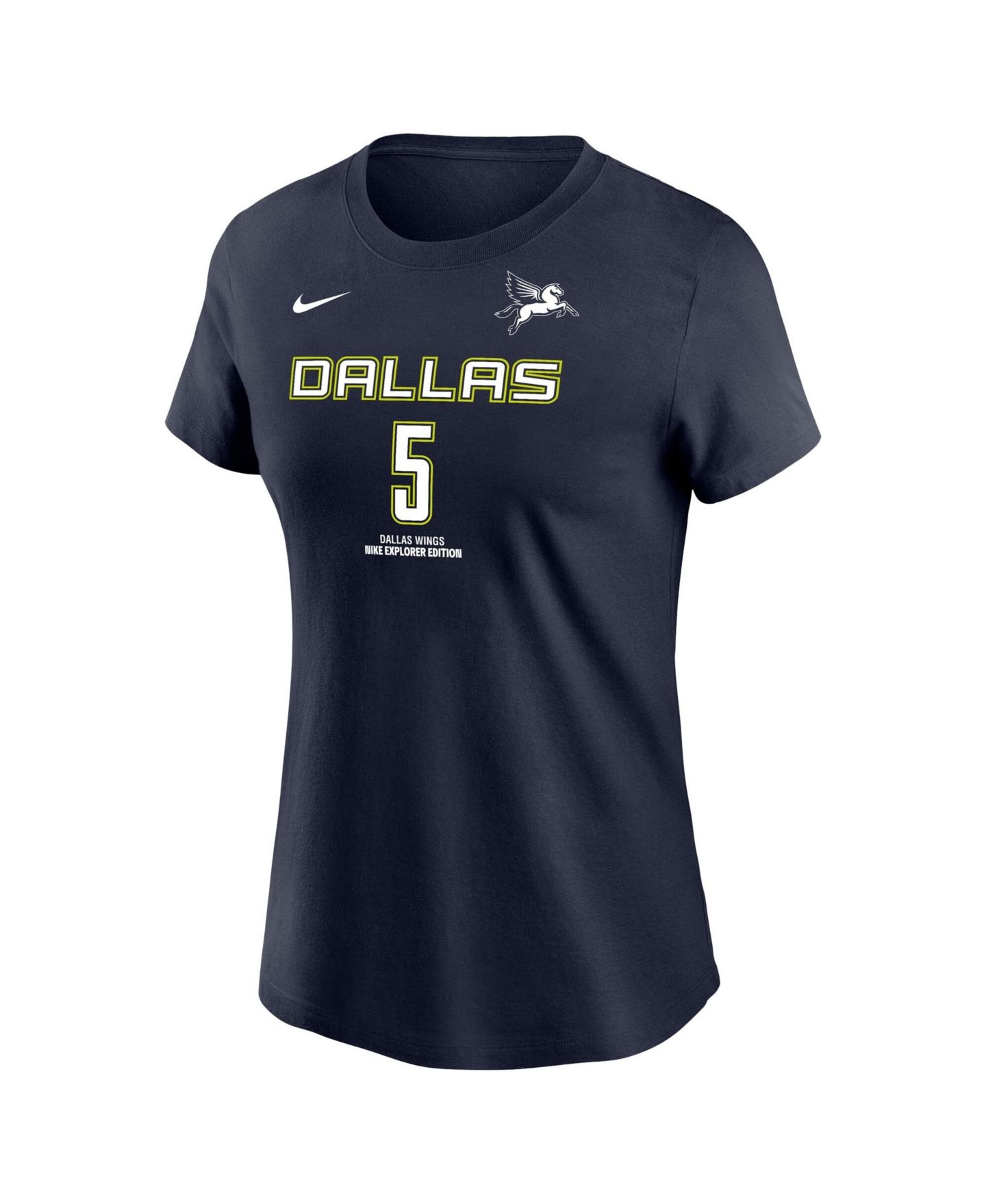 Женская футболка Nike Paige Bueckers Navy Dallas Wings Explorer Name & Number, цвет: Тёмно-синий — фото 2