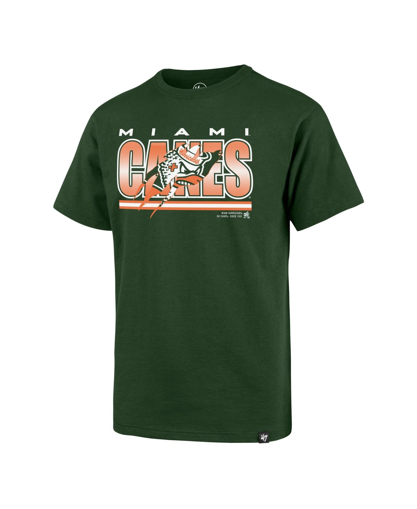 Детская футболка '47 Brand '47 Green Miami Hurricanes Thunder Rip Franklin, цвет: Зелёный — фото 2