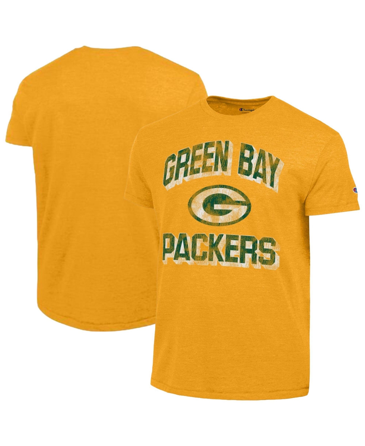 Men's Champion  Heather Gold Green Bay Packers Ultimate Tri-Blend T-Shirt