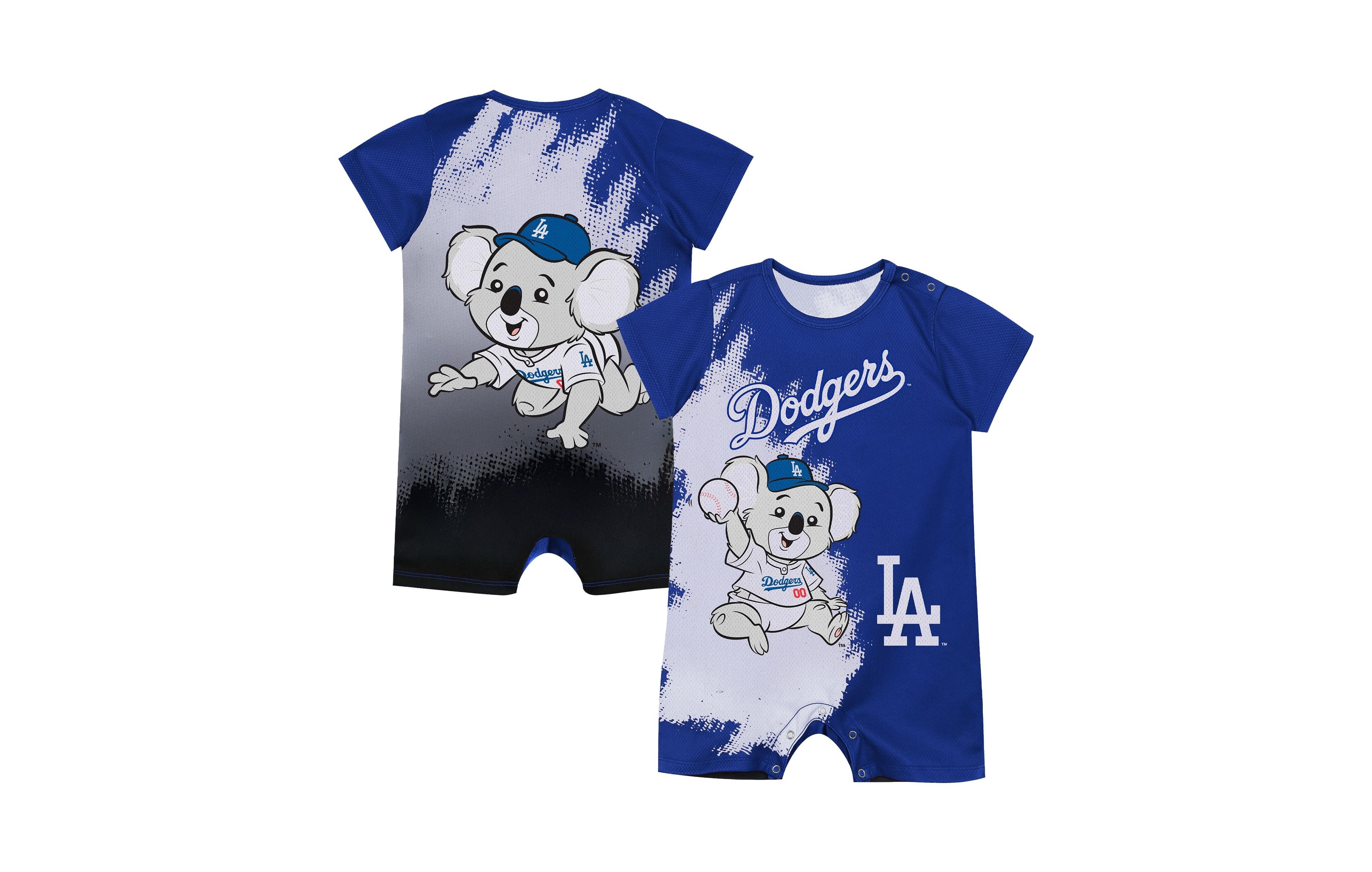 Outerstuff Baby Boys' and Girls' Los Angeles Dodgers Mascot Short-Sleeve Bodysuit