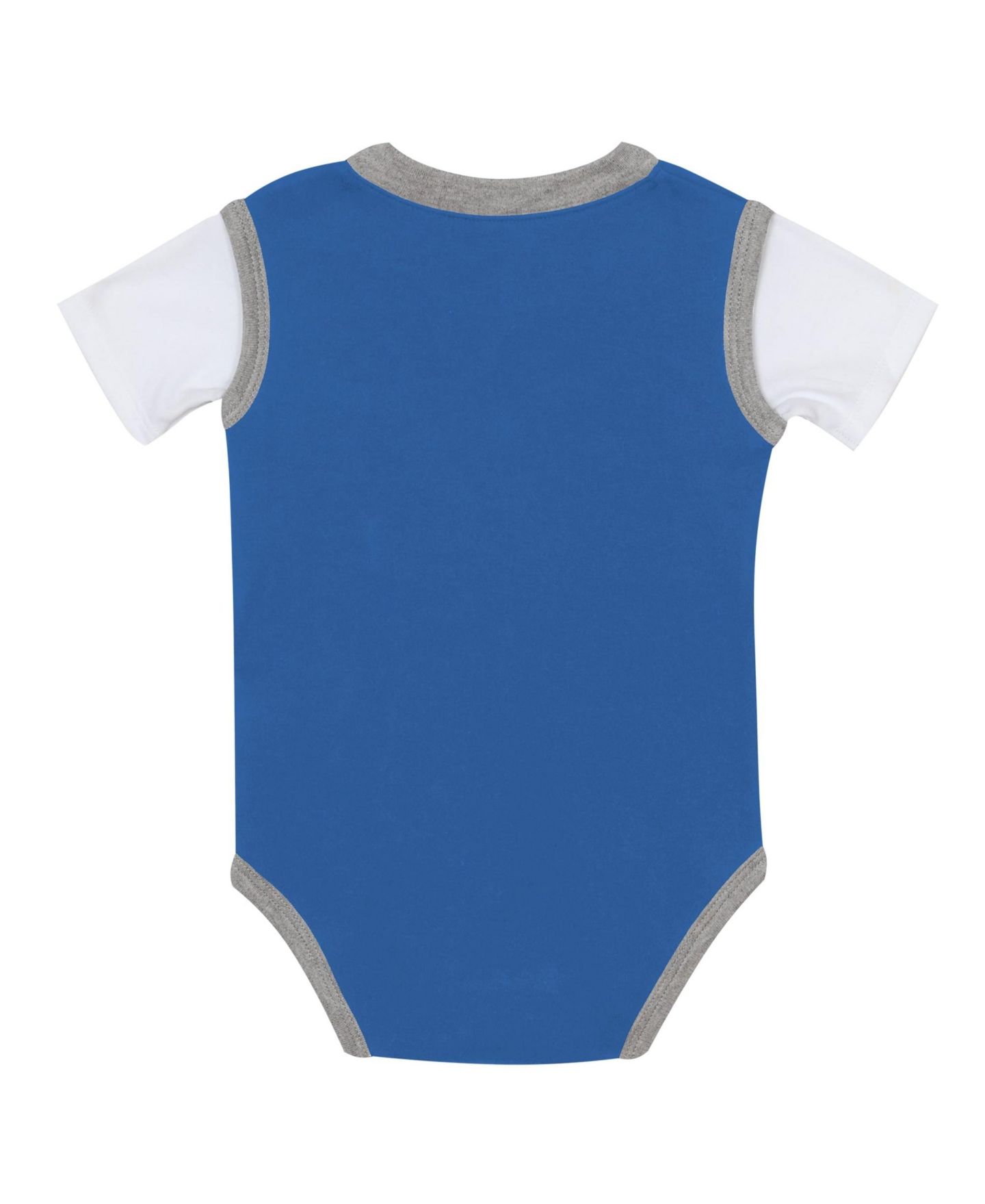 Детский комплект Outerstuff Baby Boys and Girls Blue/Heather Gray Detroit Lions Two-Piece Jersey Bodysuit & Pants Set — фото 3