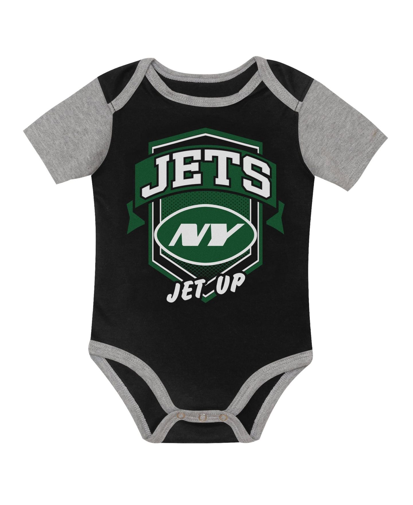 Outerstuff Baby Boys and Girls New York Jets First Round Pick Three-Piece Bodysuit Set — фото 2