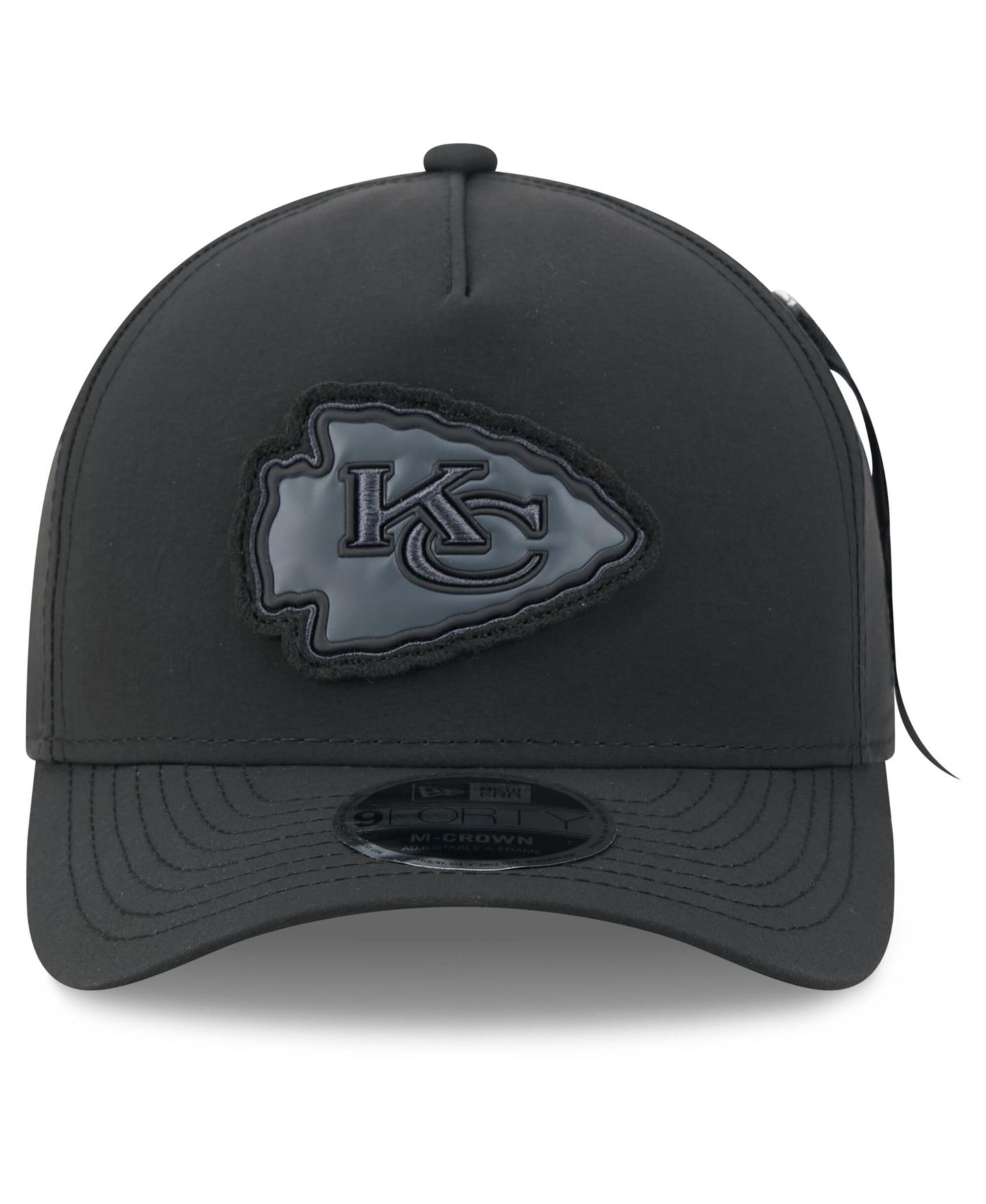 Мужская кепка New Era X Alpha Industries Black Kansas City Chiefs A-Frame 9FORTY Adjustable Hat — фото 2