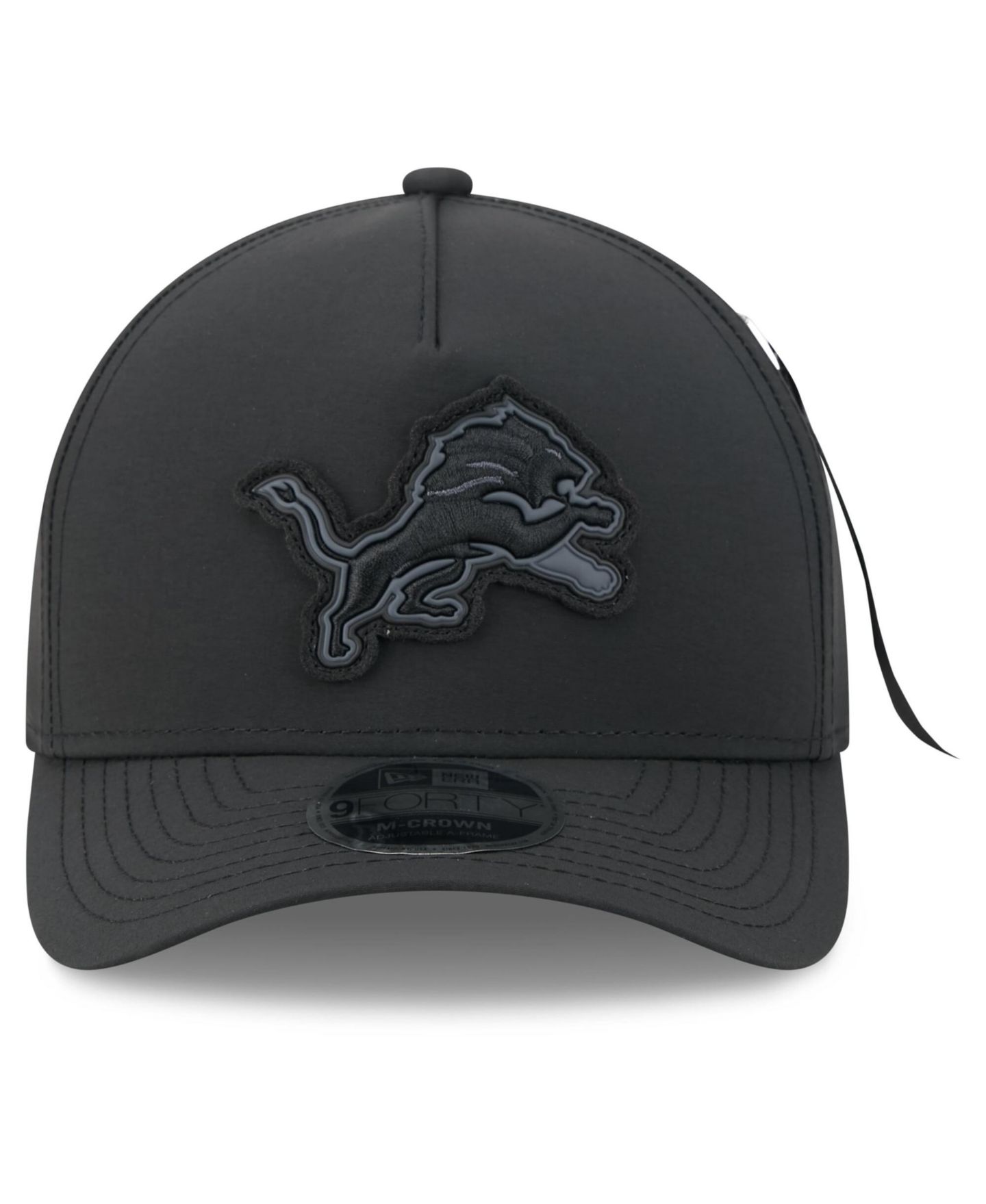 Мужская кепка New Era X Alpha Industries Black Detroit Lions A-Frame 9FORTY Adjustable Hat — фото 2