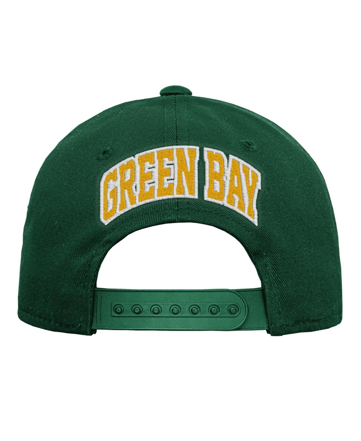 Детская кепка-снэпбэк Outerstuff Green Bay Packers с изогнутым козырьком, зелёная — фото 3
