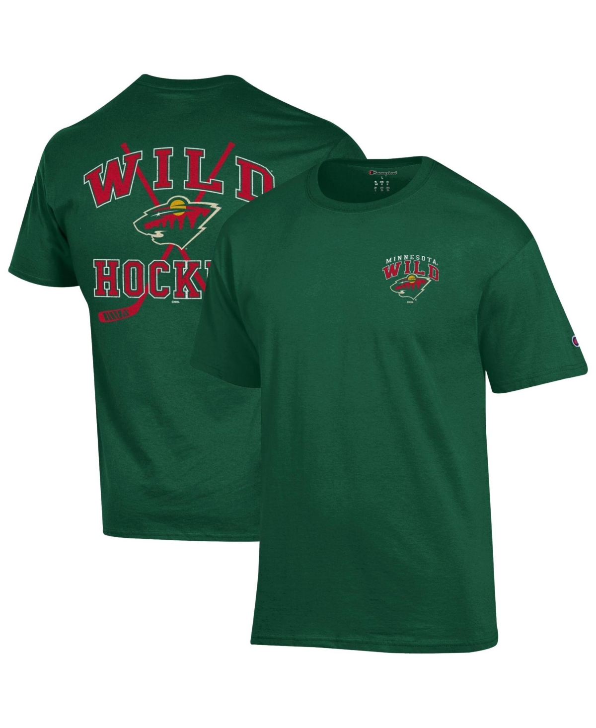 Champion Men's Minnesota Wild Stick With It Jersey Oversized-Graphic T-Shirt
