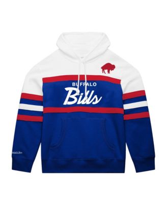 Men's  White/Royal Buffalo Bills Big & Tall Head Coach Hoodie