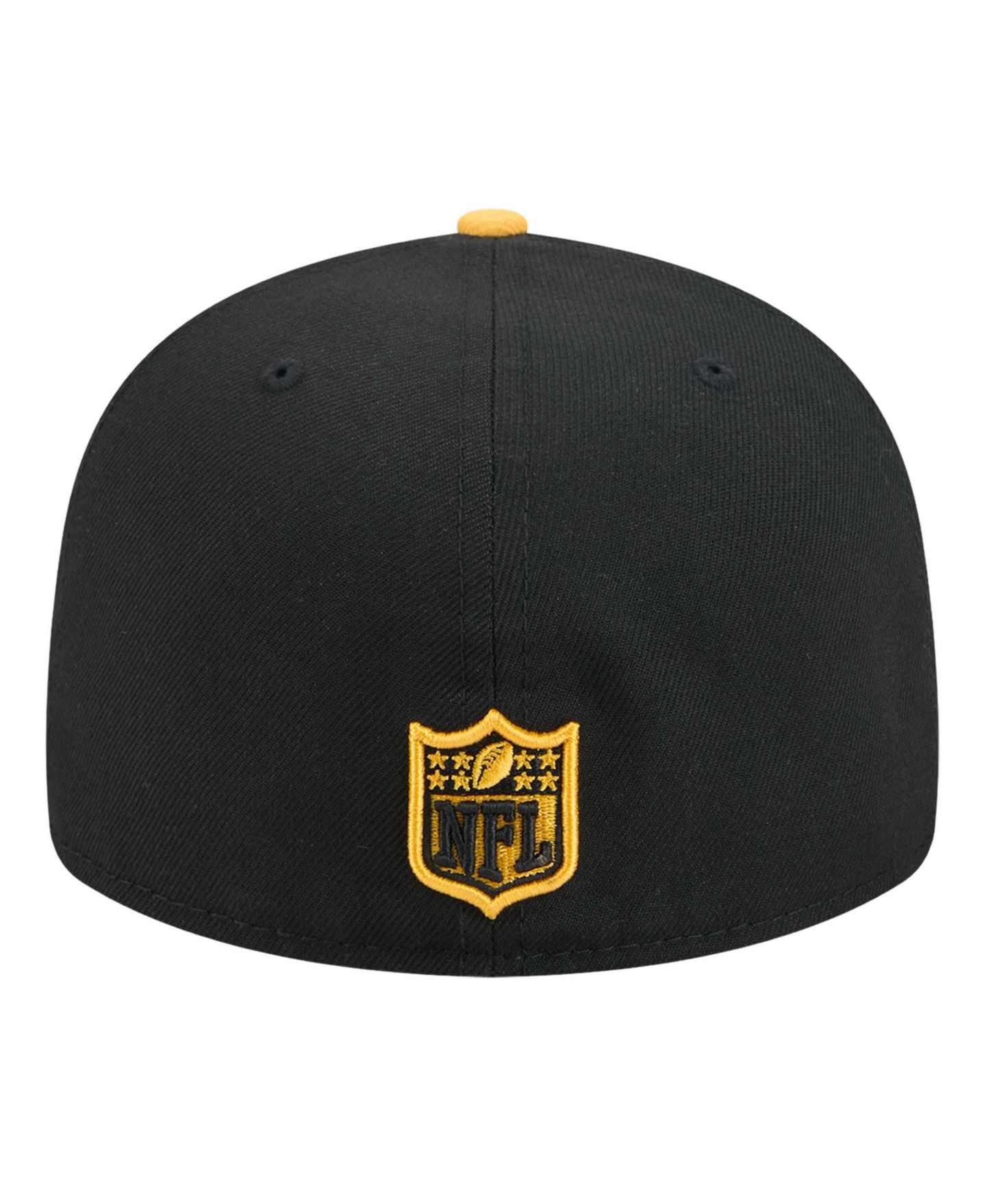 Мужская кепка New Era Black/Gold Pittsburgh Steelers Pixel Curved 59FIFTY Fitted Hat — фото 4