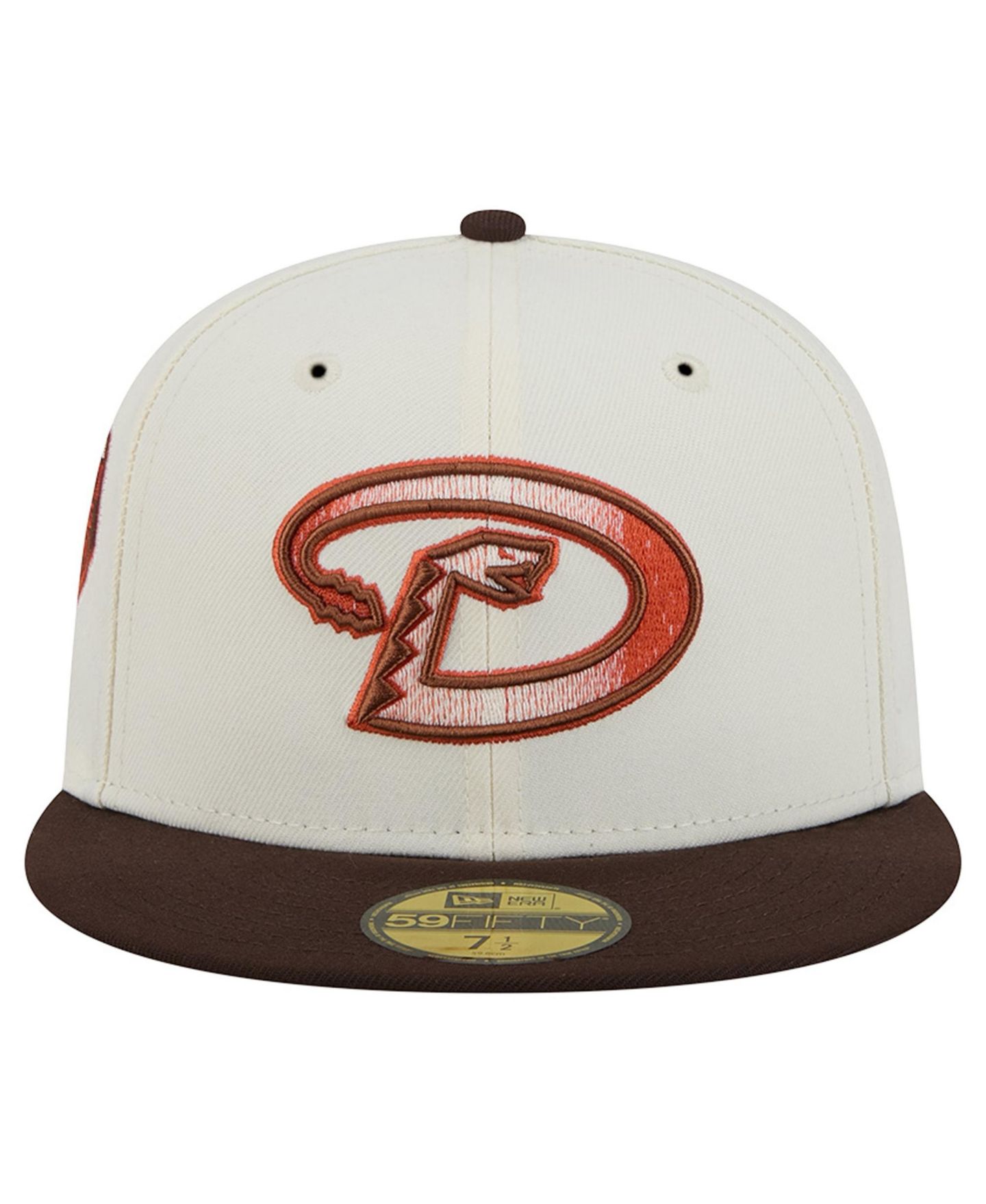 Мужская кепка New Era Natural/Brown Arizona Diamondbacks Pumpkin Spice 59FIFTY Fitted Hat — фото 2