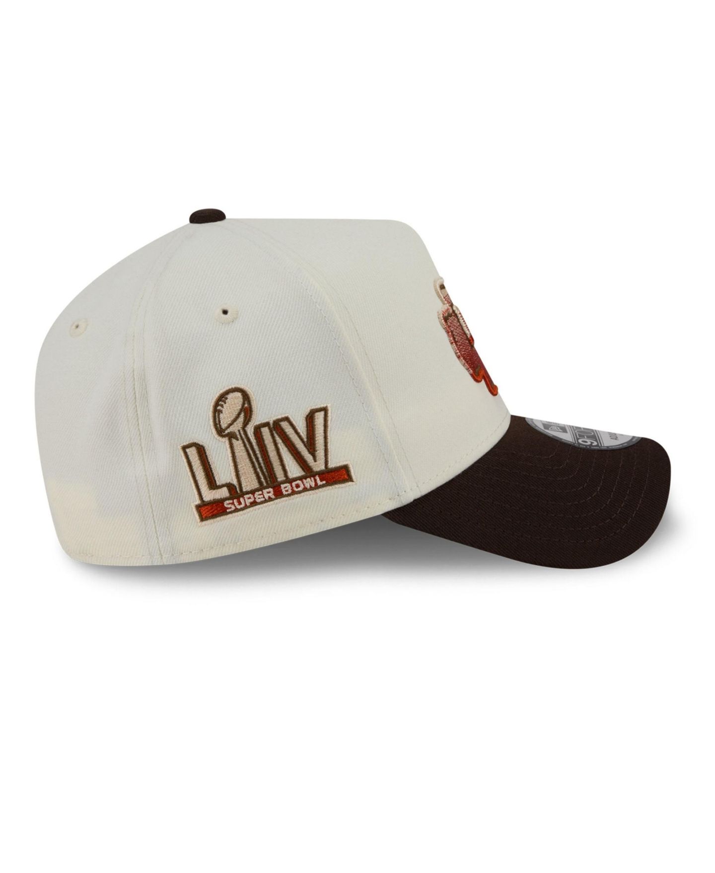 Мужская кепка New Era Cream/Brown Kansas City Chiefs Pumpkin Spice A-Frame 9FORTY Adjustable Hat — фото 5
