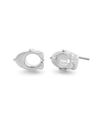 Silver-Tone Small Stud Earrings