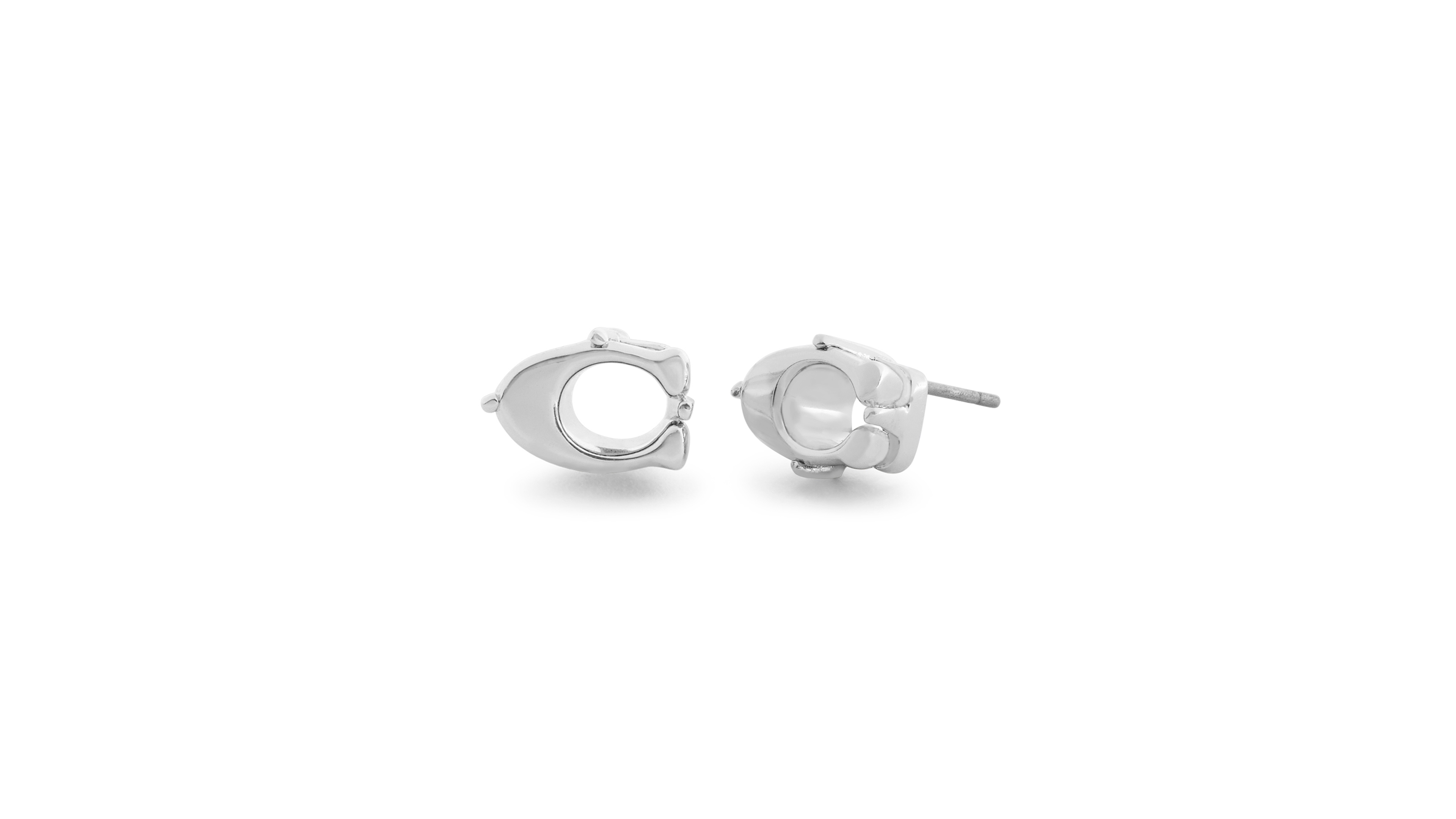 Coach Silver-Tone Small Stud Earrings