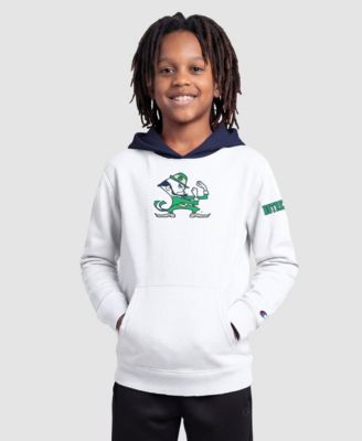 Big Boys and Girls  White Notre Dame Fighting Irish Fleece Hoodie