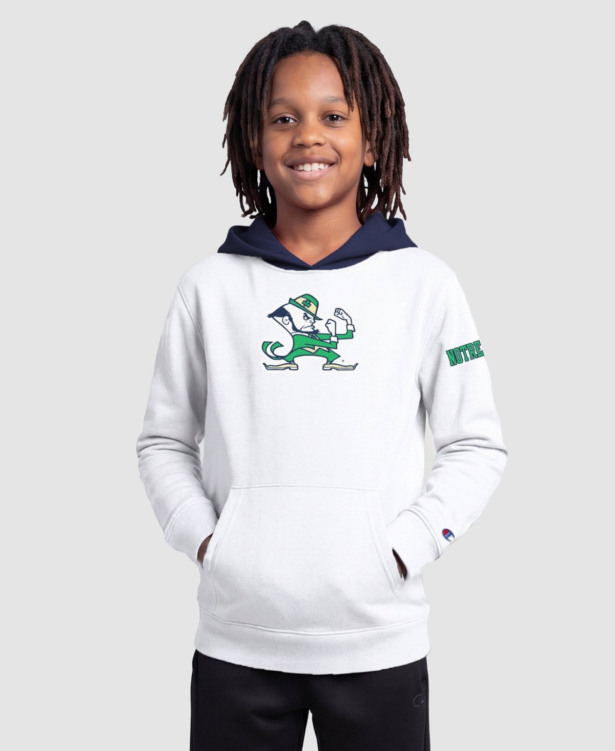 Champion Boys' and Girls' Notre Dame Fighting Irish Fleece Pullover Hoodie