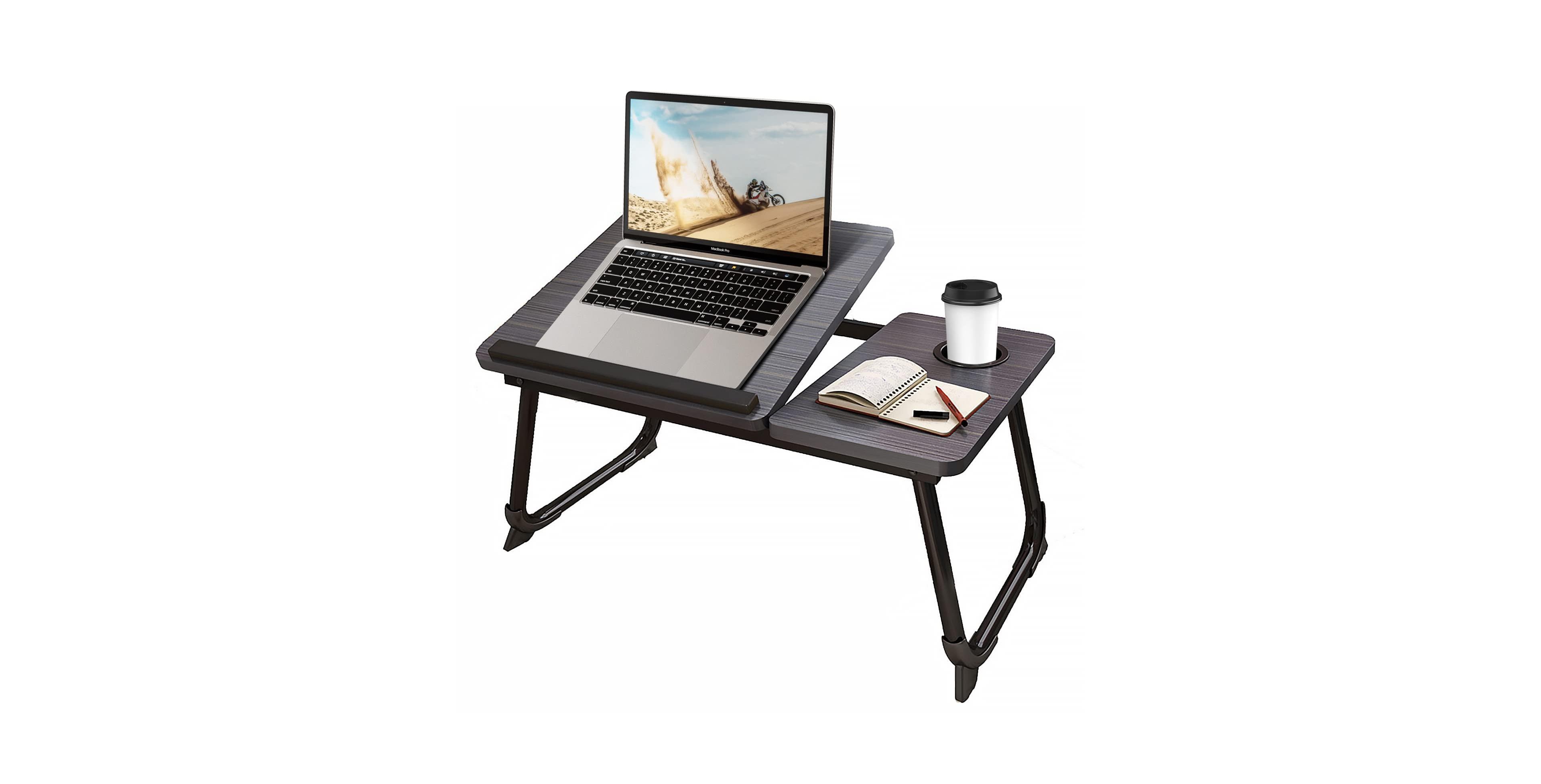 Gnuadz Laptop Desk Bed Couch Lap Tray Cup Holder Foldable