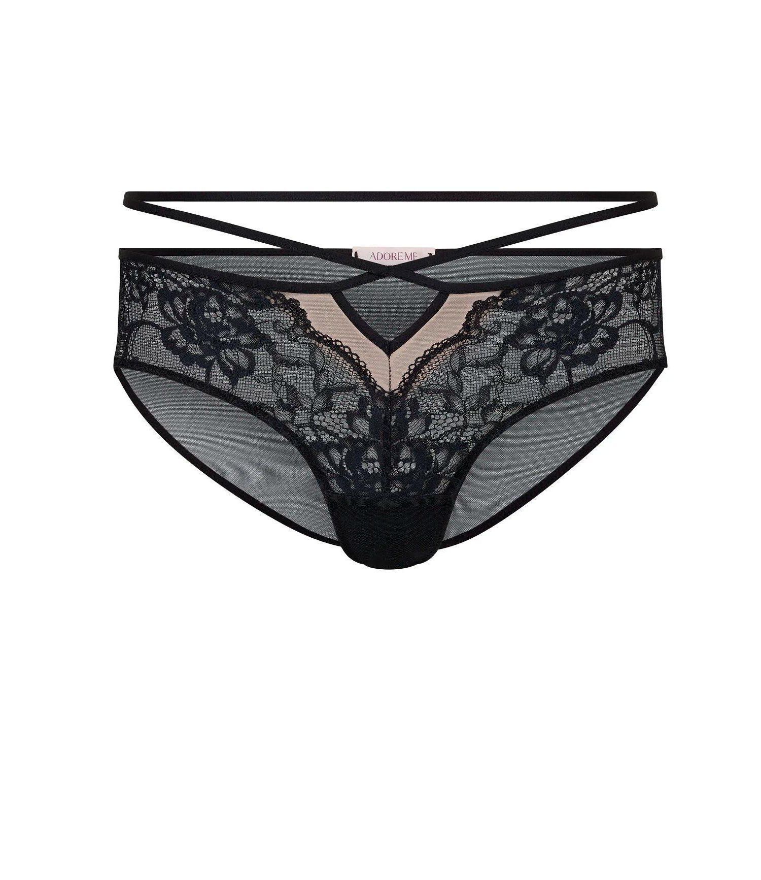 Saveria Cheeky Lace Sheer-Mesh Panty