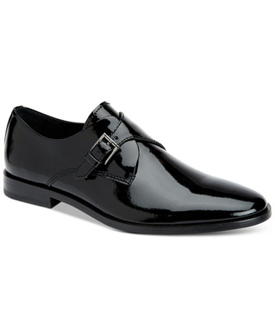 Calvin Klein Men's Norm Patent Leather Monk Strap Loafers
