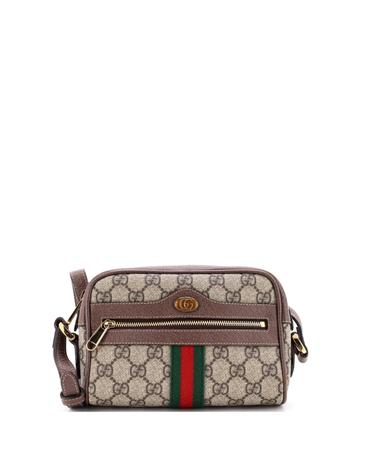 Pre-Owned Gucci Mini Ophidia Gg Coated Canvas Crossbody Shoulder Bag