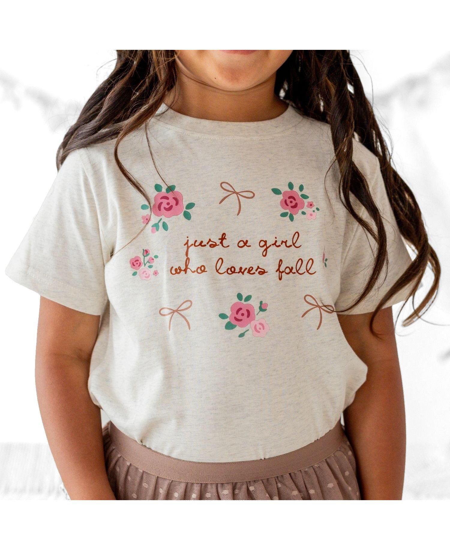 Baby Girls Just A Fall Girl Short Sleeve T-Shirt