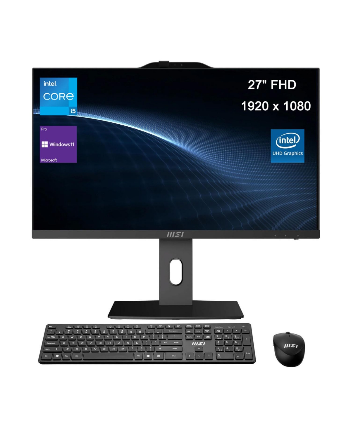 Msi Pro 27" Fhd Business All-in-One, 100Hz, Intel Core i5-14400, Intel Uhd Graphics, 32GB DDR5, 1TB Ssd, Wi-Fi 6, Win11 Pro, Black