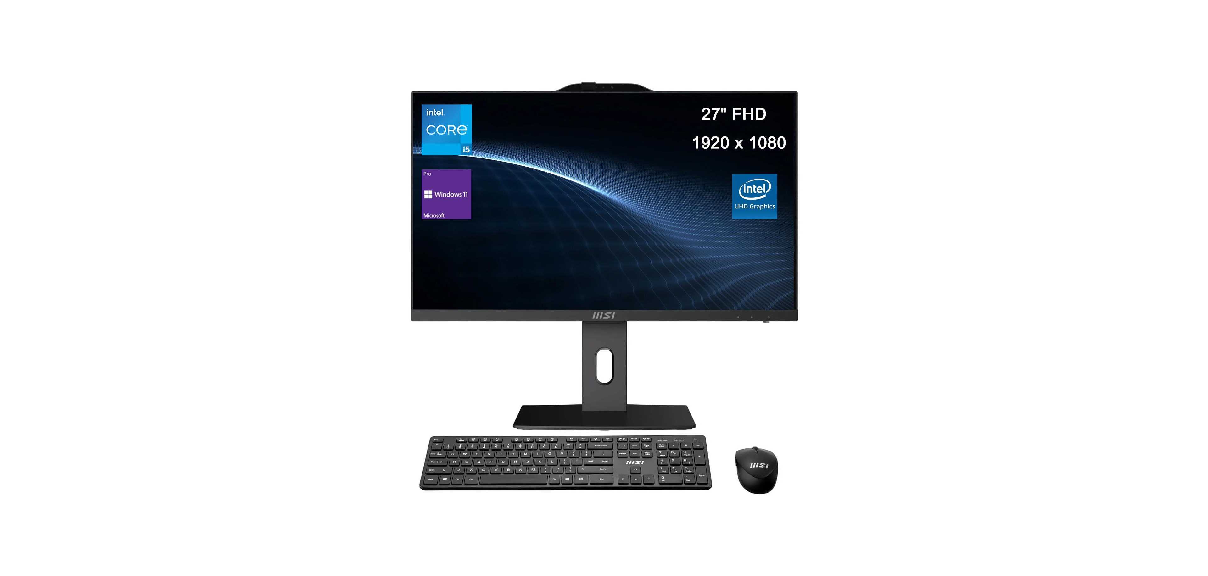 Msi Pro 27" Fhd Business All-in-One, 100Hz, Intel Core i5-14400, Intel Uhd Graphics, 32GB DDR5, 1TB Ssd, Wi-Fi 6, Win11 Pro, Black