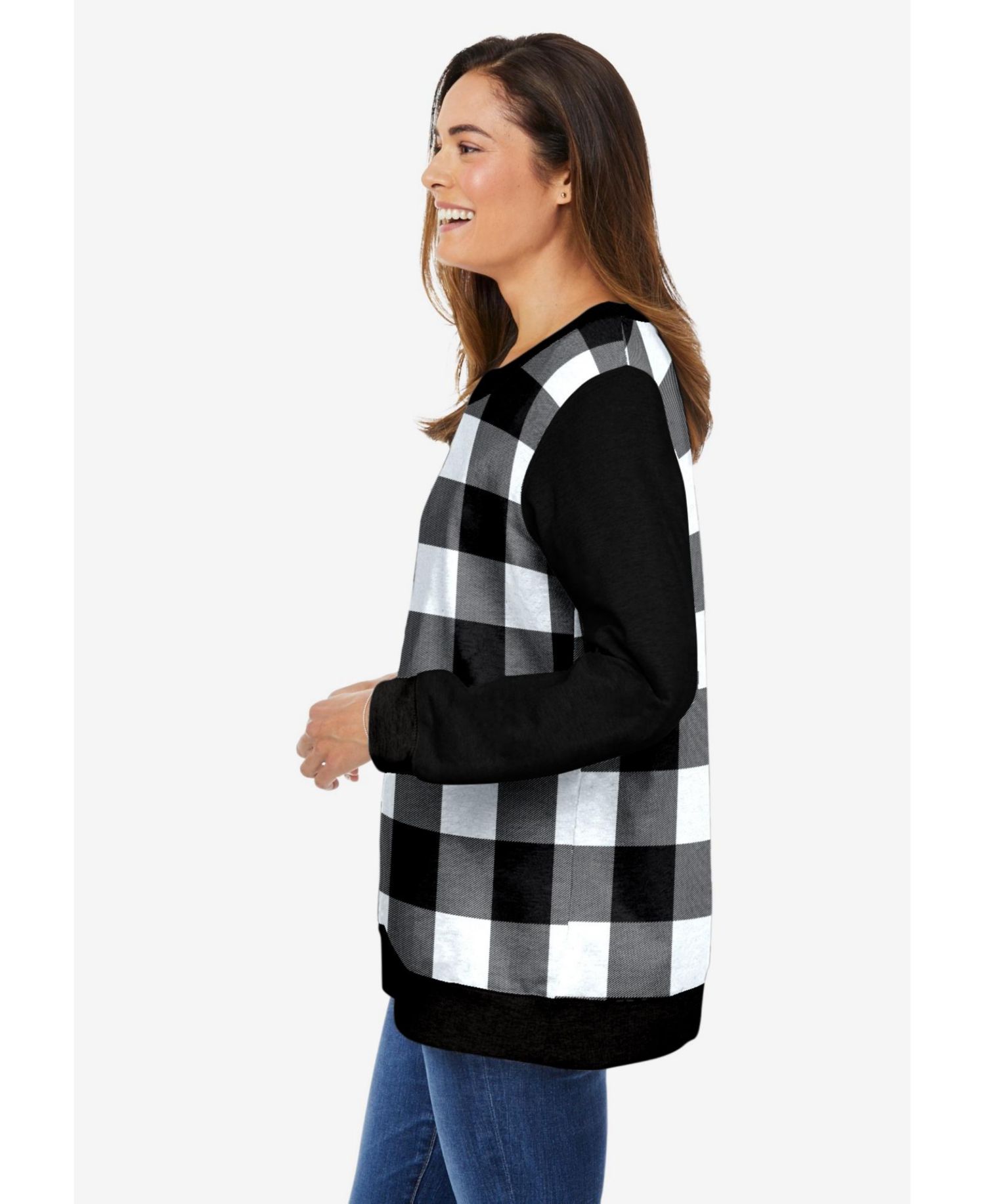 Plus Size Within Printed Sweatshirt
