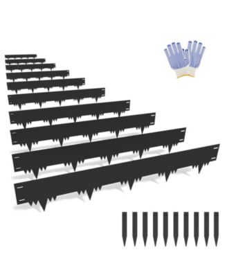 10 Packs 42IN L X 6.5IN H Metal Garden Edging With 10 Stakes For Landscaping Flower