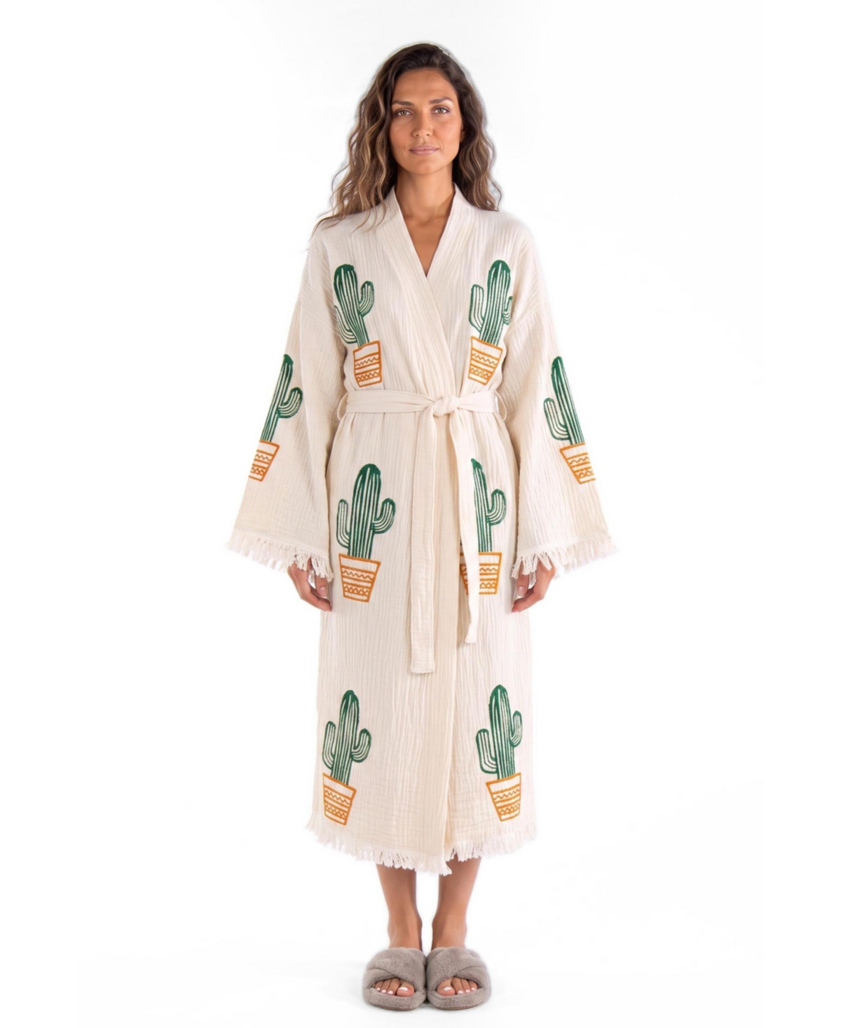 Tutunaki Women's Cora V-Neck Long-Sleeve Cover-Up Robe