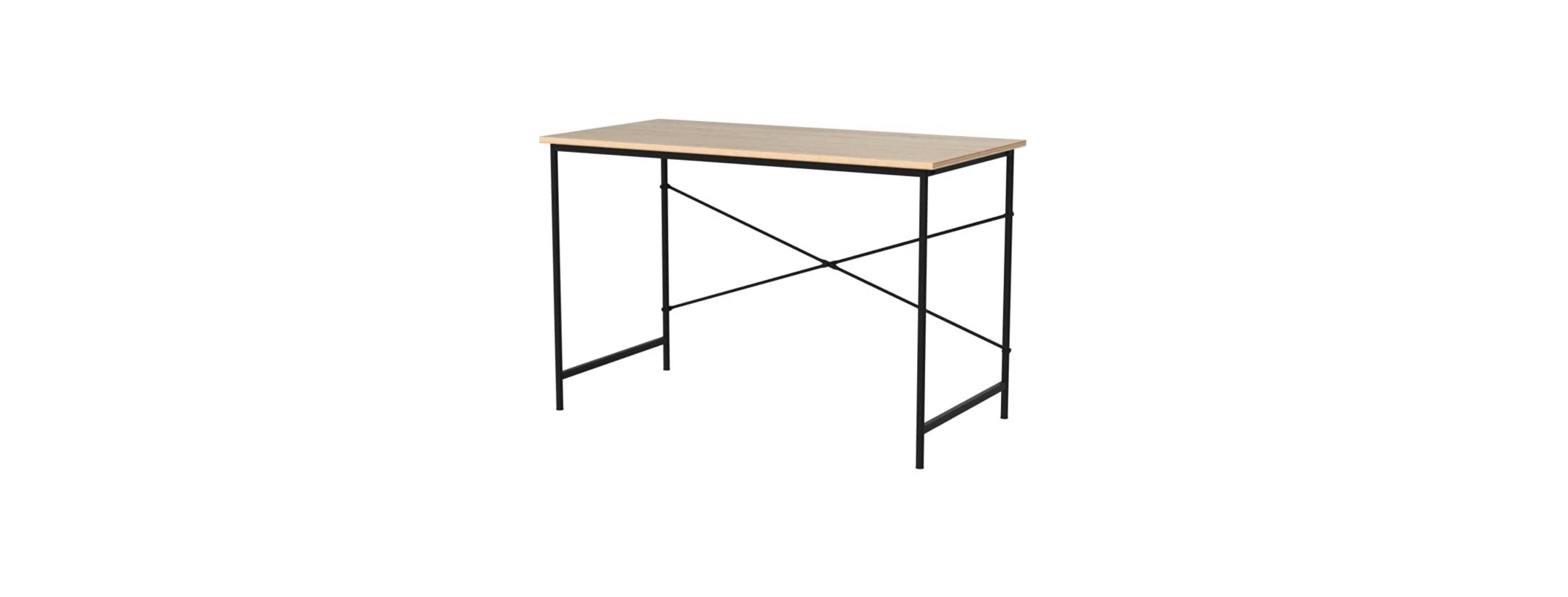 Slickblue Home Office Writing Desk with Top and Metal Frame Desk
