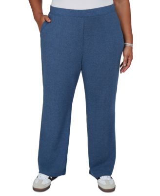 Plus Size Pull-On Straight Pants