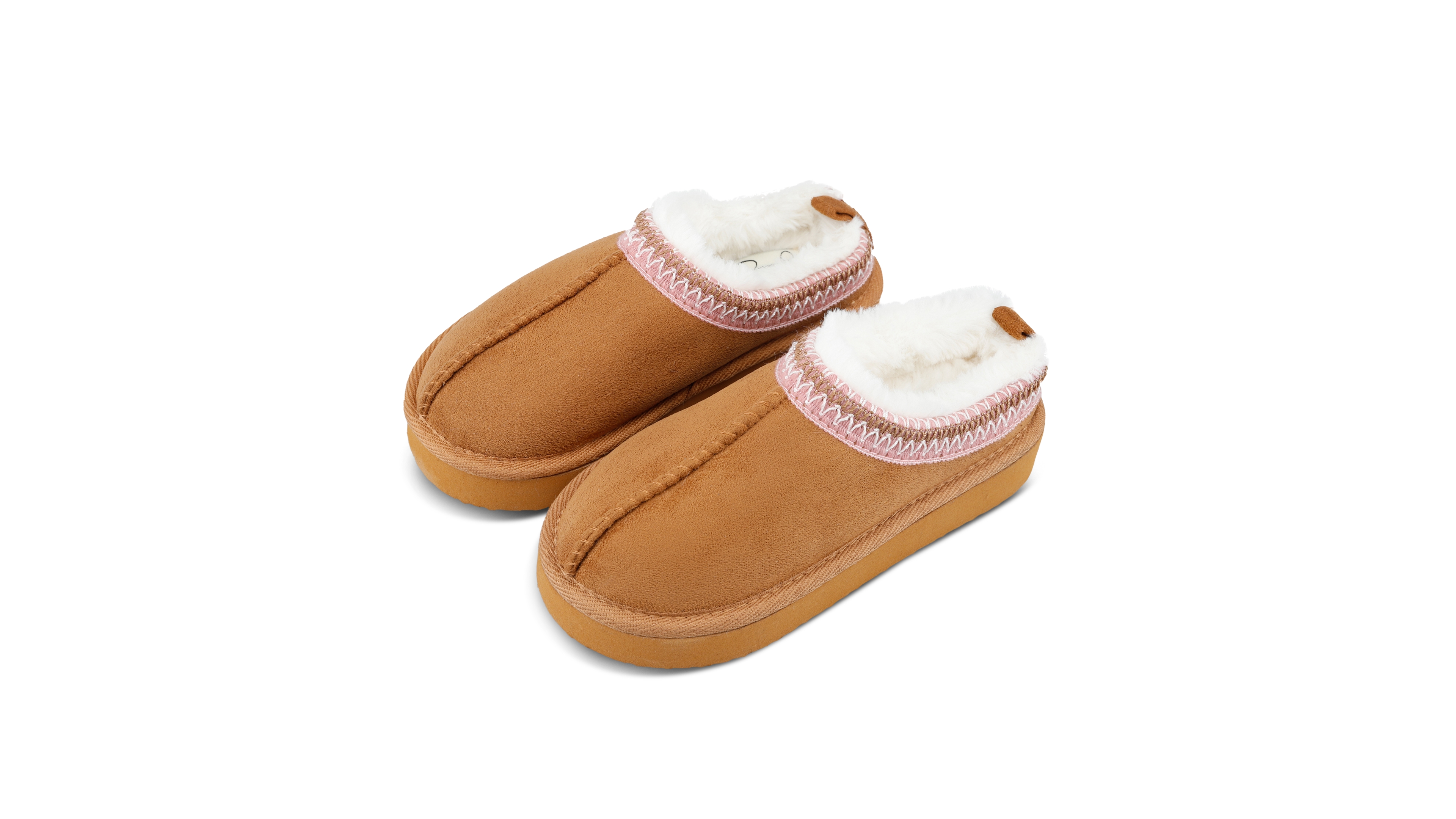 Jessica Simpson Women's Platform Memory-Foam Faux-Suede Clog Slippers