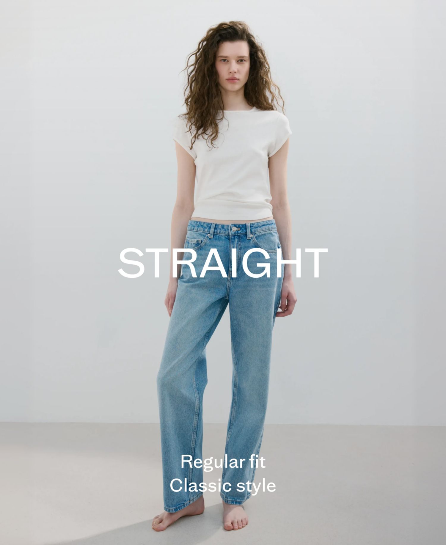 Women's Floral Pattern Straight-Leg Jeans