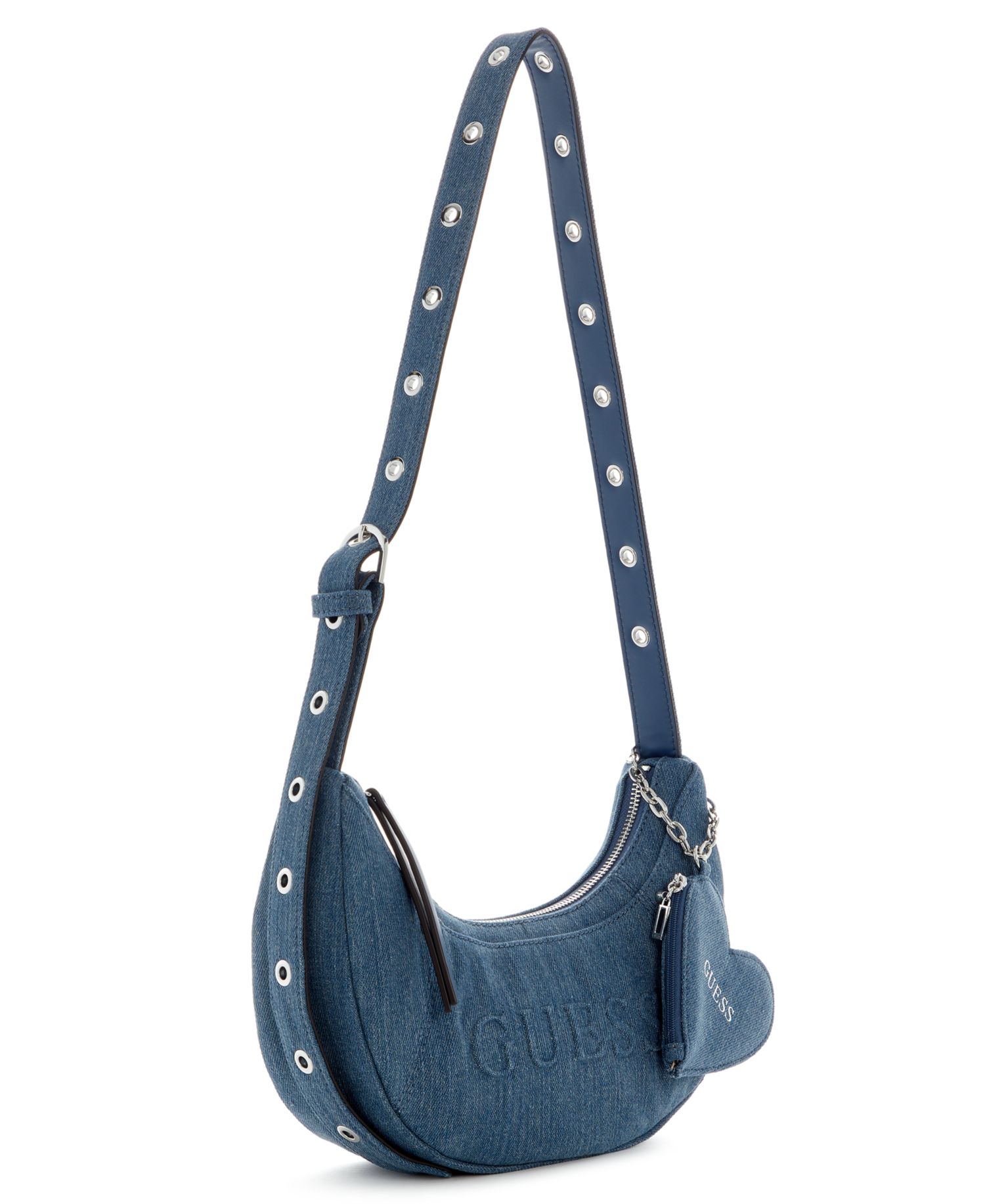 Sasha Small Heart Charm Hobo Shoulder Handbag