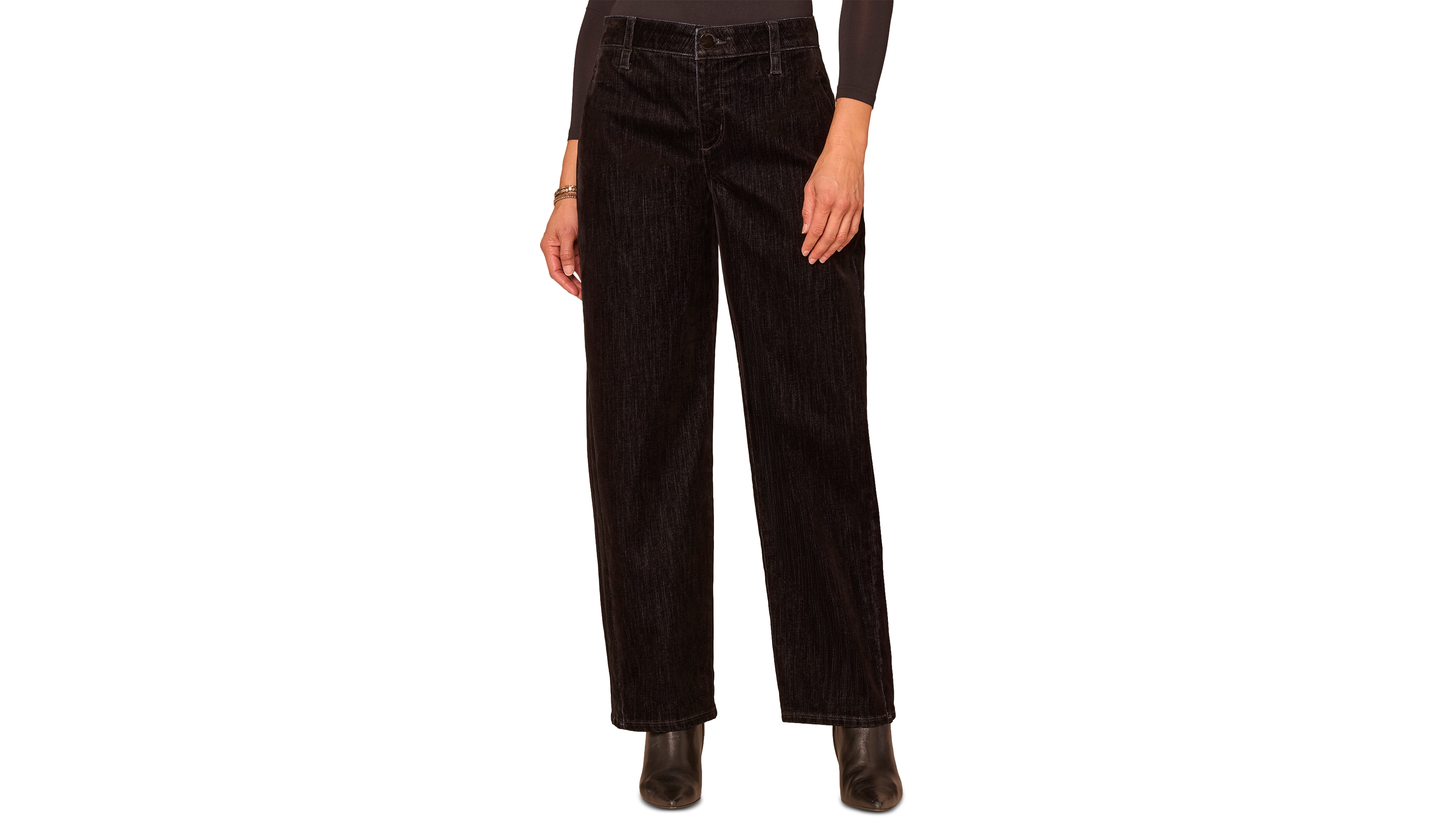 Democracy Petite Ab Solution High-Waist Corduroy Barrel Pants