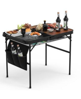 Camping Kitchen Table, Folding Design, 66 lb Capacity for Camping, Travel and Outdoor Activities