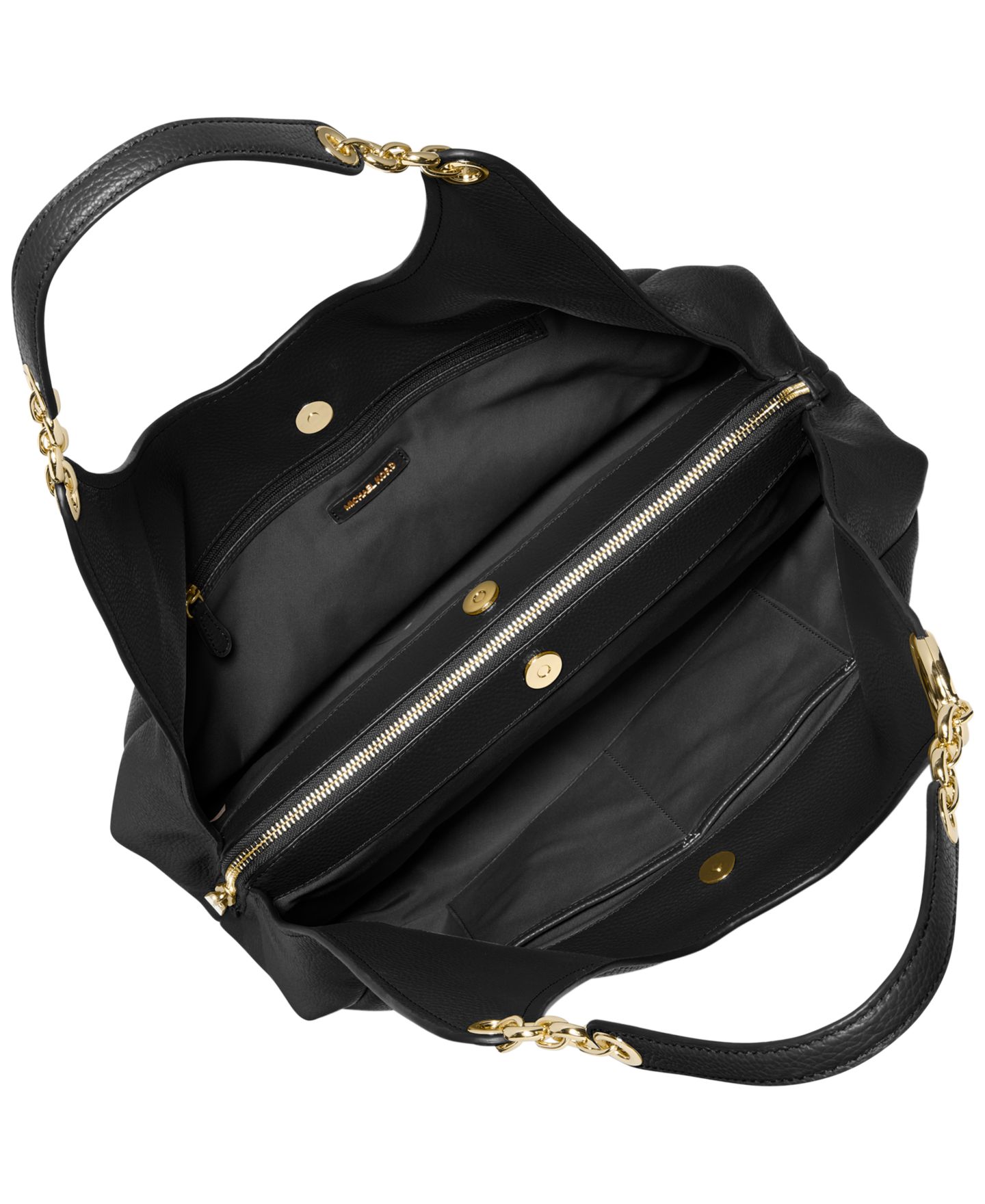 Женская сумка Michael Kors Ellie Large Shoulder Handbag, цвет: Чёрный — фото 3