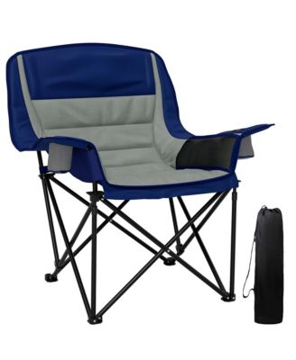 Outdoor Chair, Folding Design, Carry Bag, Cup Holders, Storage Pockets for Camping, Travel and Outdoor Activities