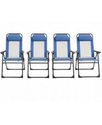 Outdoor Chair, Folding Design, Headrest for Camping, Travel and Outdoor Activities