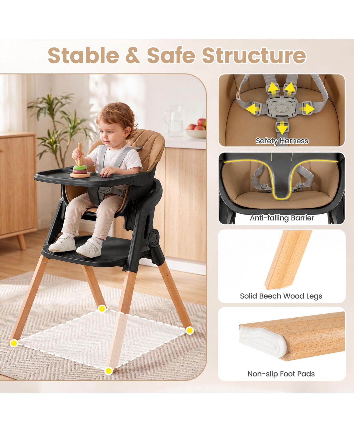 Convertible-Foldable High Chair