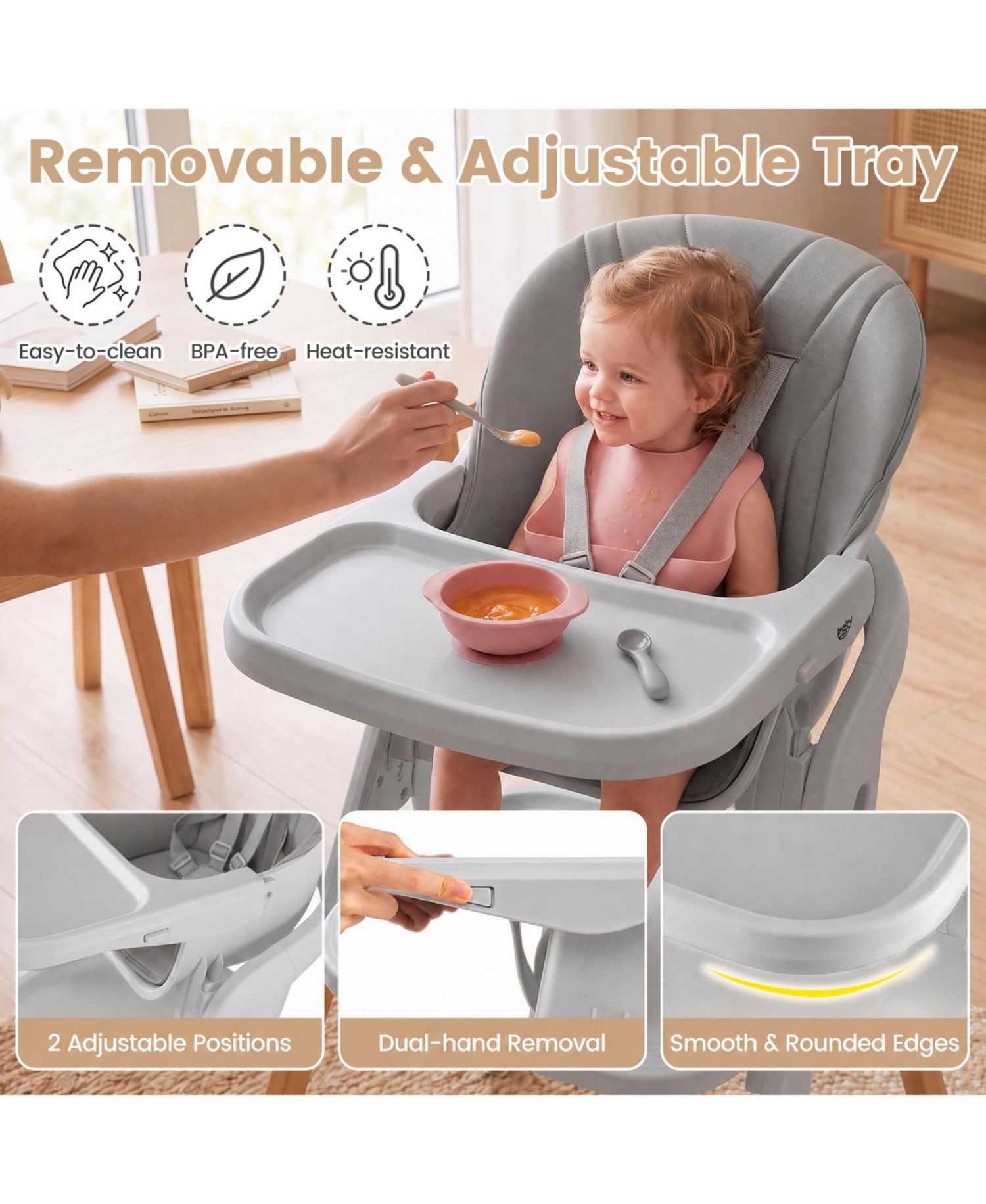 7-in-1 Convertible Foldable High Chair
