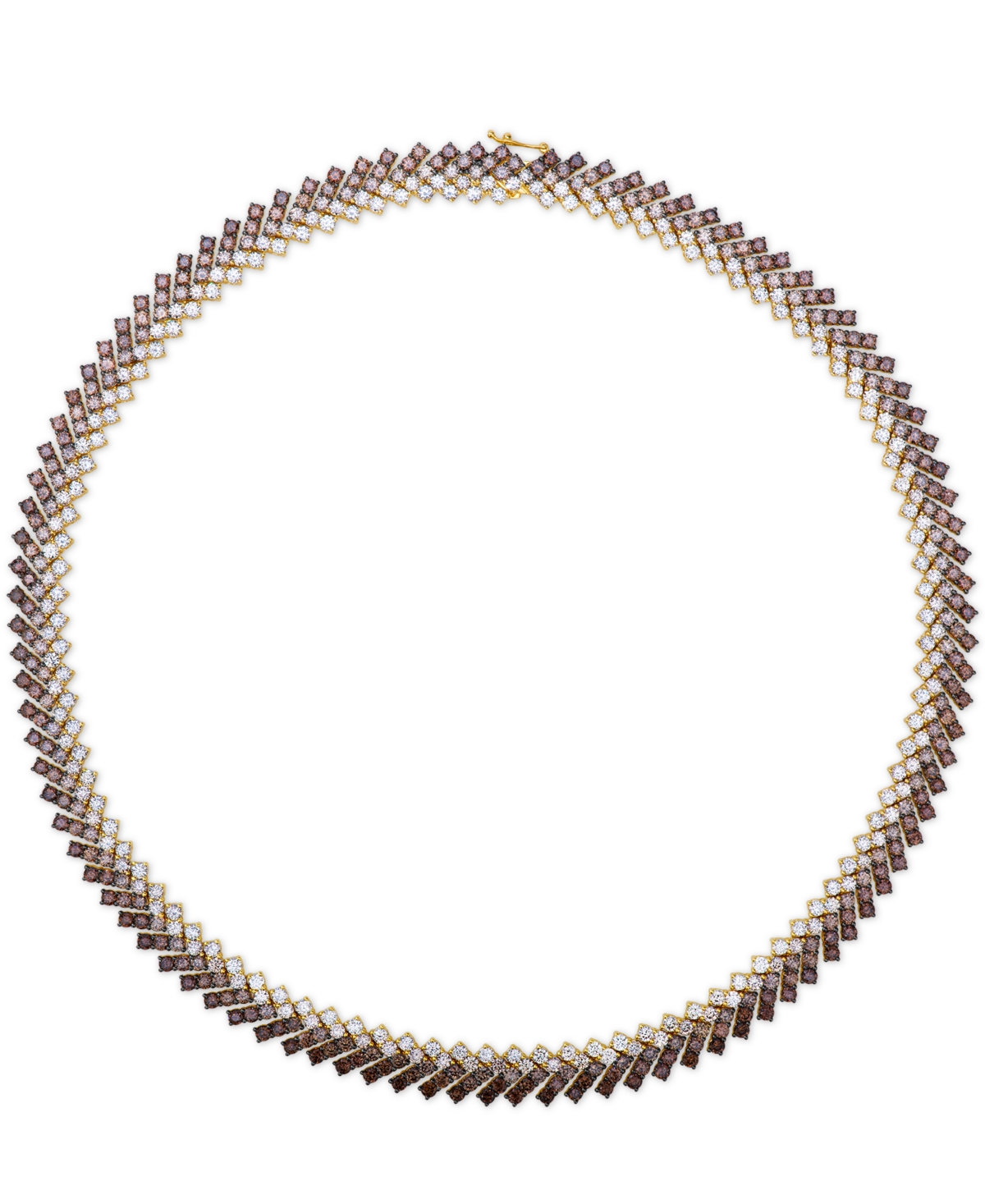 Le Vian Chocolate Ombre Diamond Tennis Necklace (34.06 ct. t.w.) in 14k Yellow Gold