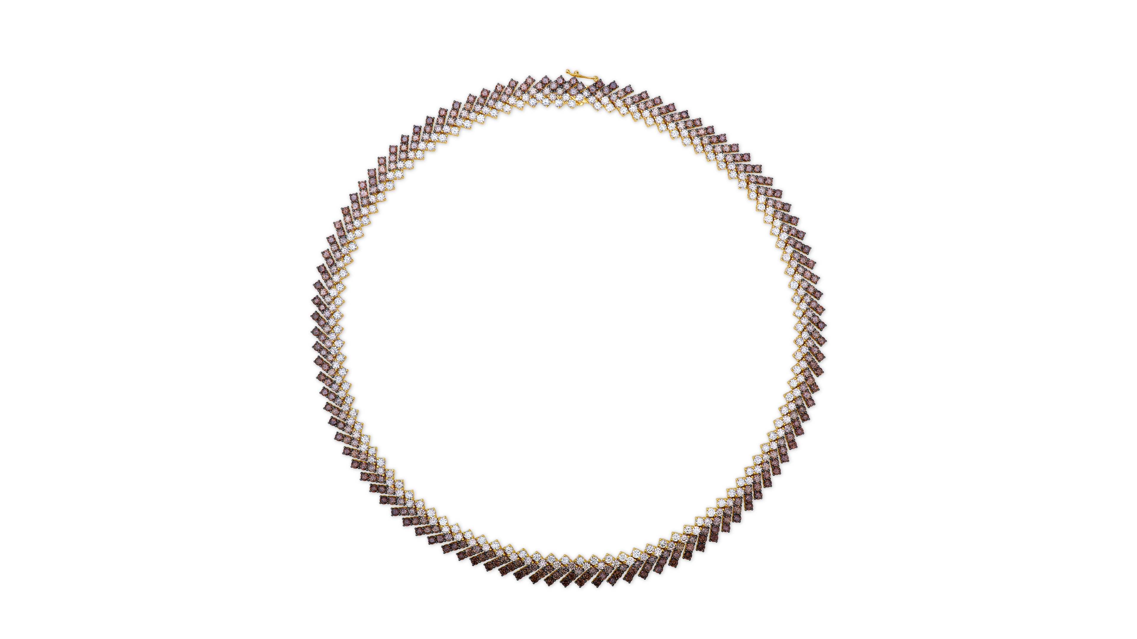Le Vian Chocolate Ombre Diamond Tennis Necklace (34.06 ct. t.w.) in 14k Yellow Gold