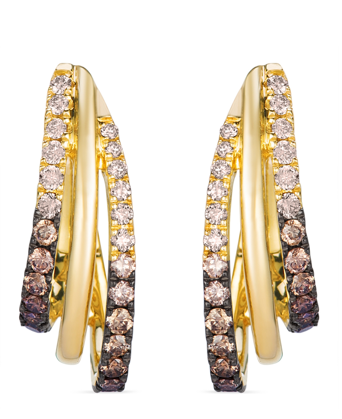 Le Vian Honey Gold Diamond Huggie Hoop Earrings (3/4 ct. t.w.) in 14k Yellow Gold