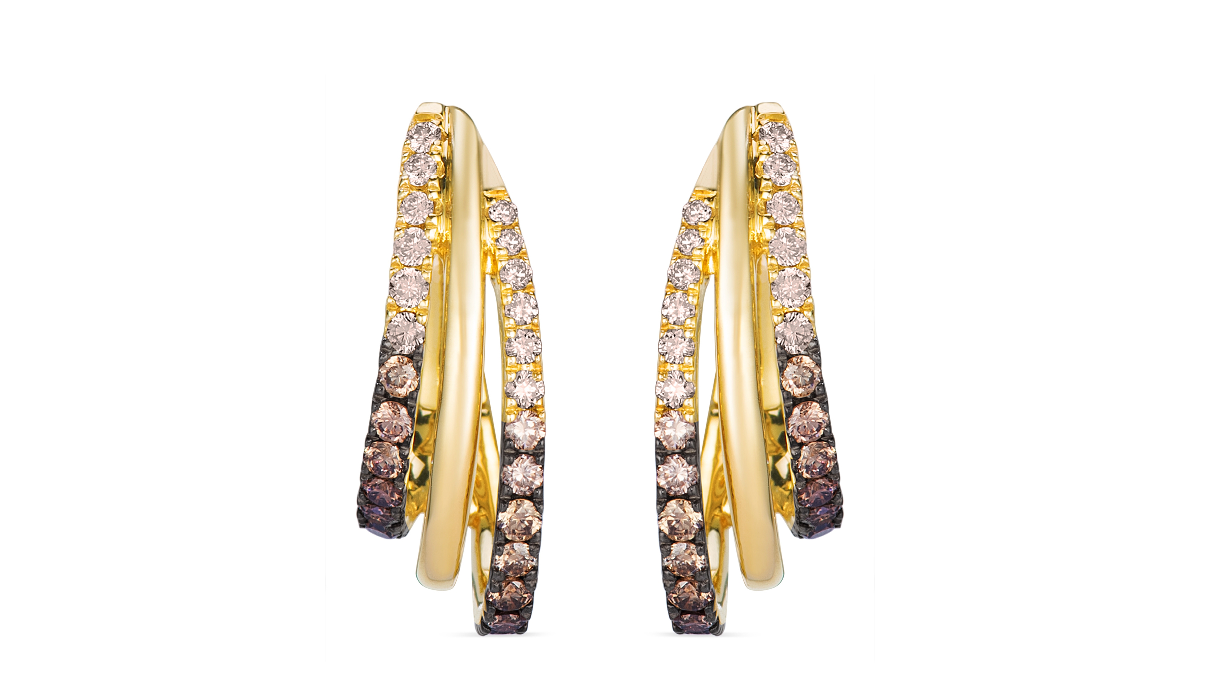 Le Vian Honey Gold Diamond Huggie Hoop Earrings (3/4 ct. t.w.) in 14k Yellow Gold