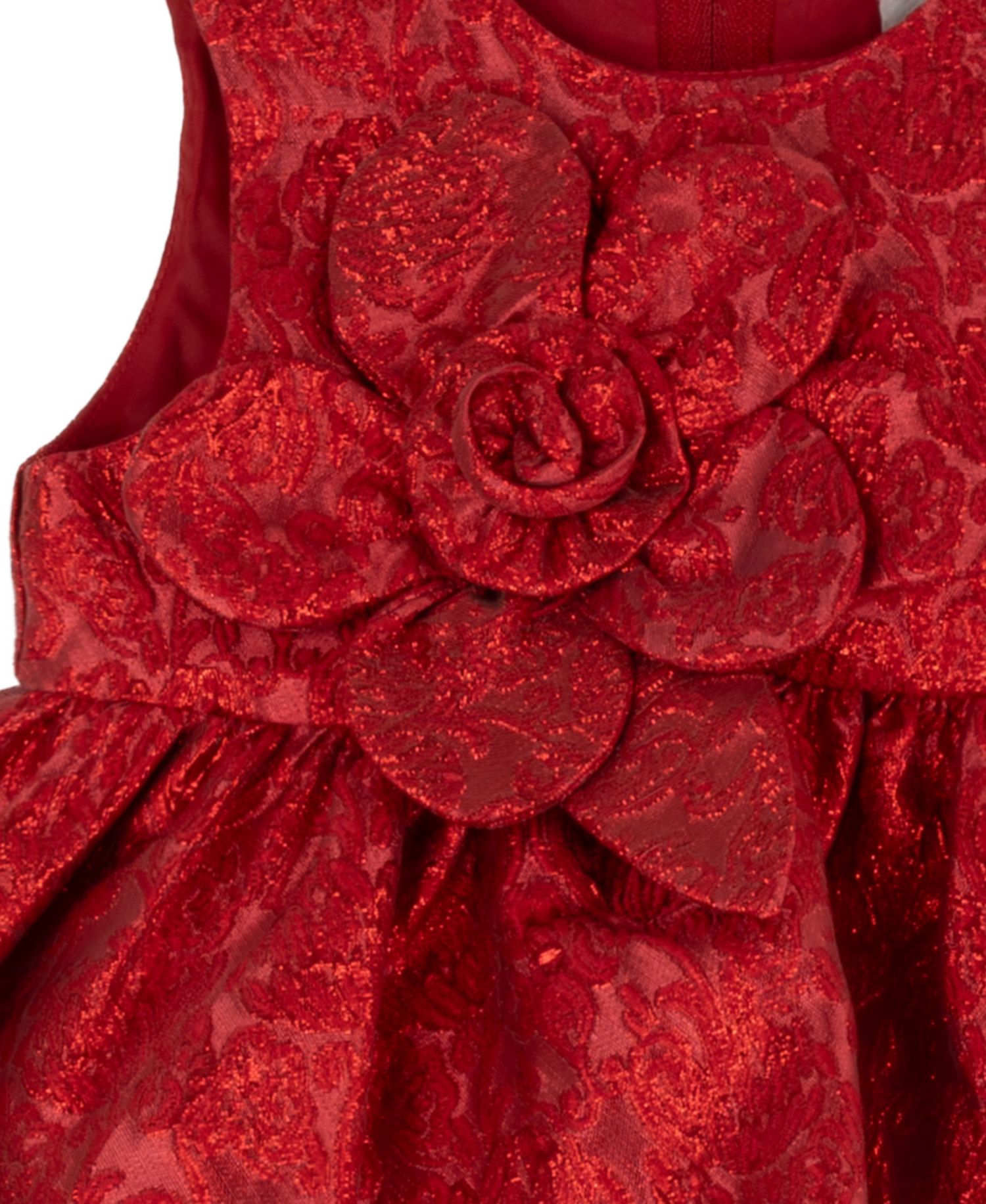 Baby Girls' Brocade 3D Flower Dress