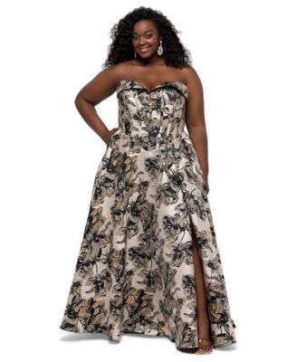 strapless plus size formal dress & Black Tie Dresses or any special occasion