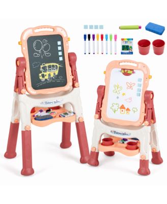 Kids Height-Adjustable 4-in-1 Art Easel with 22 Accessories